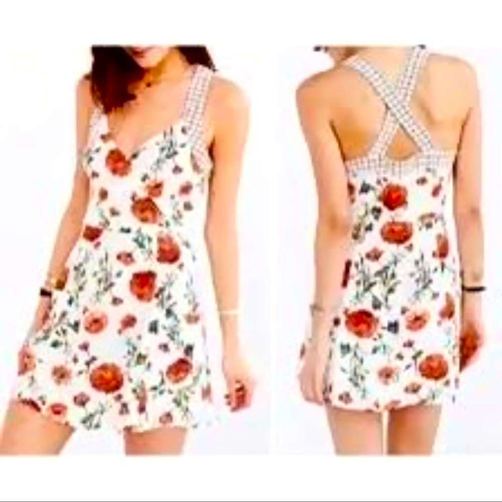 Urban Outfitters - Cross Back Flower Dress